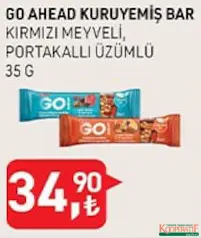 ÜLKER GO AHEAD KURUYEMİŞ BAR 35 G